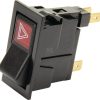 Interruptor basculante, 0-I, apagado-encendido, 4 polos, Luces de emergencia