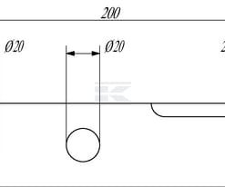 Cuch. troceado 200x50x2,5 mm