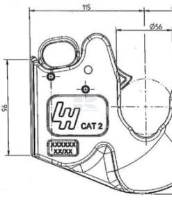 Lift arm hook cat 2