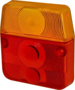 Light lens, amber/red 110x102mm rear Promot