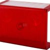 Light lens, red/transparent, rectangular 100x73mm rear/LH/RH Promot