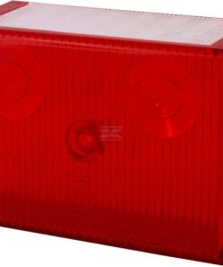 Light lens, red/transparent, rectangular 100x73mm rear/LH/RH Promot