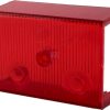 Light lens, red, rectangular 100x73mm rear/LH/RH Promot