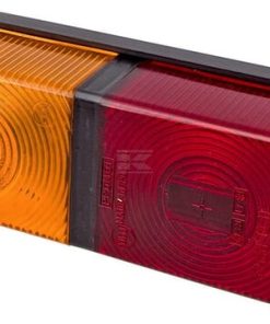 Rear light rectangular, 12/24V, amber/red, bolt on, 214x77mm, Promot