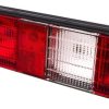 Rear light RH rectangular, 12/24V, amber/white/red, bolt on, 396x104mm, Promot