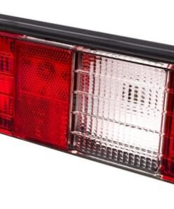 Rear light RH rectangular, 12/24V, amber/white/red, bolt on, 396x104mm, Promot