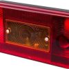Rear light rectangular, 12/24V, amber/red, bolt on, 199x102mm, Promot
