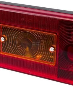 Rear light rectangular, 12/24V, amber/red, bolt on, 199x102mm, Promot