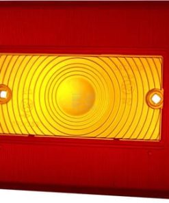 Light lens, amber/red 195x100mm LH/RH/rear Promot