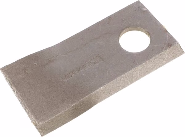 Cuchilla izda. de segadora 102 x 48 x 4 mm orificio Ø 19 mm adecuada para Fella (paquete de 25 unidades)