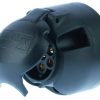 Black plastic socket 7 pole