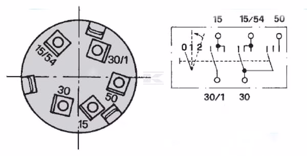 Interruptor arranque 0-1-2, Cobo 3 Interruptor arranque 0-1-2, Cobo