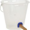 Cubo para pienso blanco transparente con FixClip 8 l
