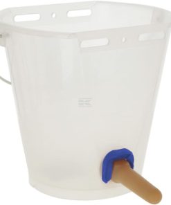 Cubo para pienso blanco transparente con FixClip 8 l