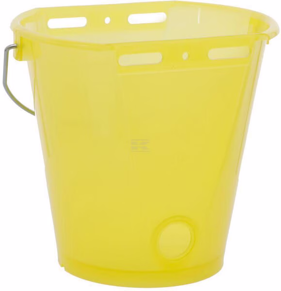 Cubo para pienso amarillo transparente 8 l 1 Cubo para pienso amarillo transparente 8 l