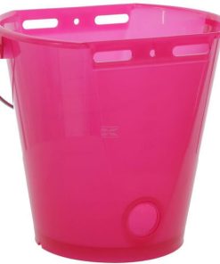 Cubo para pienso rosa transparente 8 l