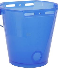 Cubo para pienso azul transparente 8 l