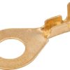 Ring connector, amber, 6mm² 1.2mm diameter 8mm