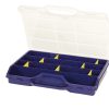 Caja de surtido con 26 compartimentos de polipropileno azul, 238 x 312 x 51 mm, nº 45-26, Tayg