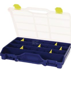 Caja de surtido con 26 compartimentos de polipropileno azul, 290 x 378 x 61 mm, nª 46-26, Tayg