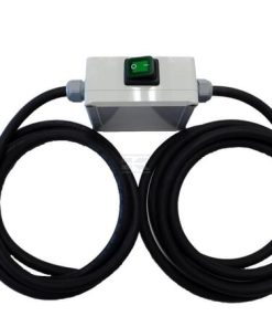 Línea de suministro eléctrico con interruptor, 12V, 16A, cable 3m+2m, clase de protección IP 65