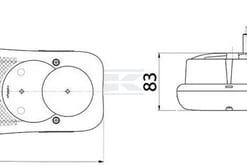 Luz trasera LC5 placa dcha.