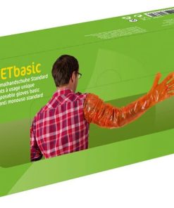 Guantes desechables VETbasic, naranja, (100 uds.)