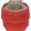 Filter with cap for sprinklers and nipple drinkers