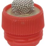 Filter with cap for sprinklers and nipple drinkers