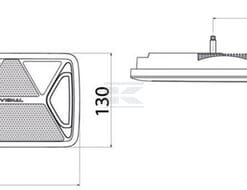 Luz posterior con reflector LCD LED 24V lado dcho.