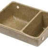 Straight sectional trough for delivery cages, polymer concrete