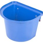 Pesebre portátil con ganchos metálicos, azul