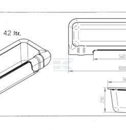Comedero para colgar 100 cm 42 L modelo 1000