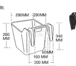 Feeding trough 13.5L Model 113 Black