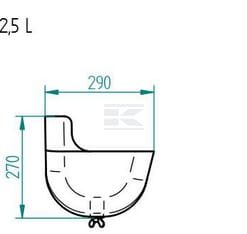 Feeding trough 12.5L Model 142 Green