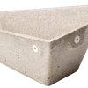 Slant polymer concrete trough for birth cage, right