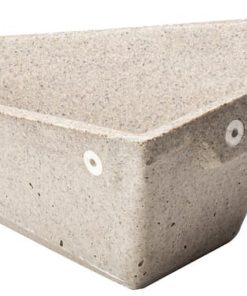 Slant polymer concrete trough for birth cage, right