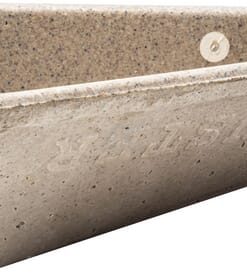 Slant polymer concrete trough for birth cage, right