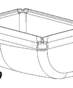 Feeding trough with non-spill-edge 17 L Model 140 Black