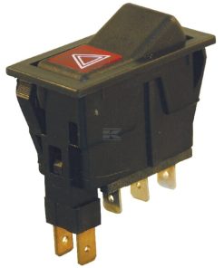 Interruptor basculante, 0-I, apagado-encendido, 9 polos, Luces de emergencia