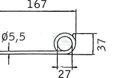Diente de pick-up p/Deutz Fahr 167x65x5,5