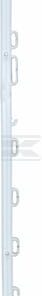 Poste de valla, polipropileno, Eco 90 cm, blanco SS (10 uds.)