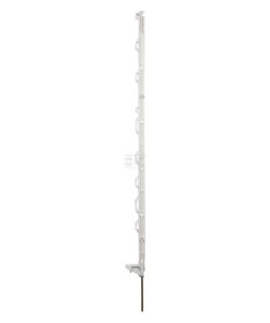 Poste de valla, polipropileno, estándar 90 cm, blanco SS (10 uds.)
