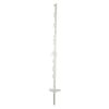 Poste de valla, polipropileno, estándar 90 cm, blanco DS (10 uds.)