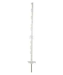 Poste de valla, polipropileno, estándar 90 cm, blanco DS (10 uds.)