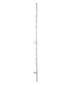 Poste de valla, polipropileno, estándar 120 cm, blanco SS (10 uds.)