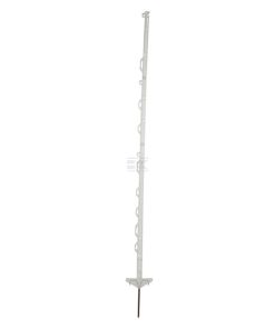 Poste de valla, polipropileno, estándar 120 cm, blanco DS (10 uds.)