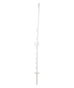Poste de valla, polipropileno, estándar 130 cm, blanco DS (10 uds.)