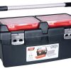Caja de herramientas, azul/rojo, 5 compartimentos, polipropileno, 305 x 600 x 295 mm, 600-E Tayg