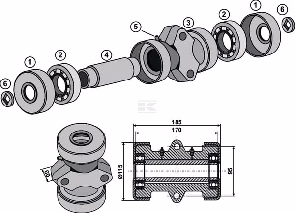 Cojinete compl. 25 x 25 cuadr. 2 Cojinete compl. 25 x 25 cuadr.